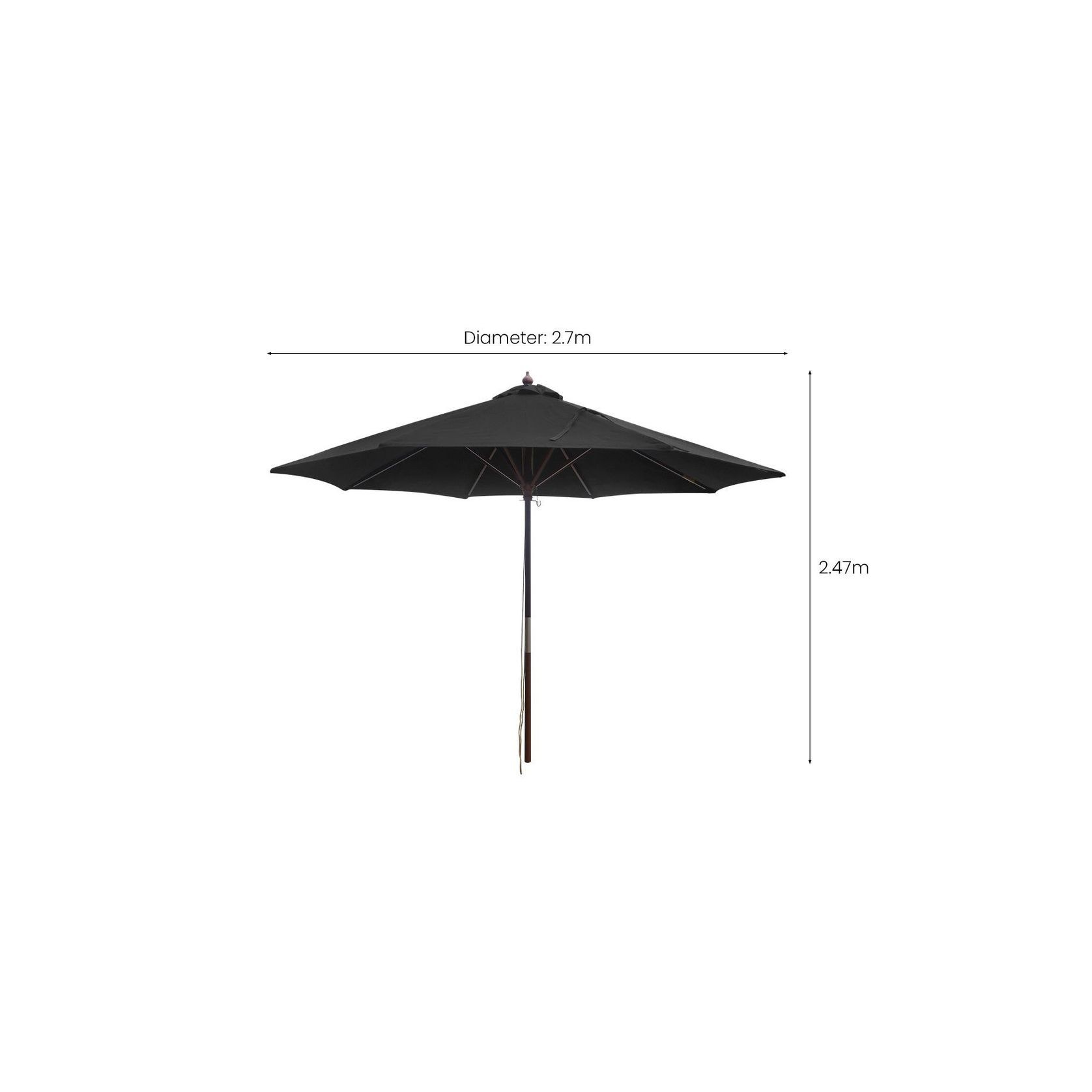 Nile 2.7m Sunbrella Round Market Umbrella gallery detail image