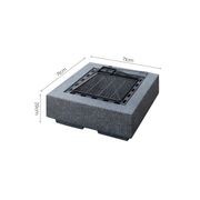 Mgo Square Fire Pit with BBQ Grill Rack, Spark Guard gallery detail image