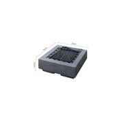 Mgo Square Fire Pit with BBQ Grill Rack, Spark Guard gallery detail image