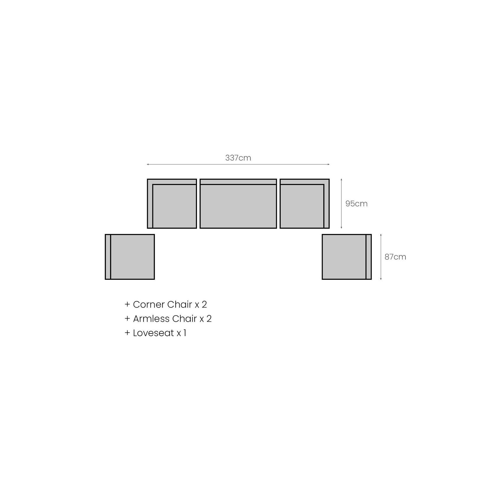 Newport Teak Outdoor Armless Chair gallery detail image