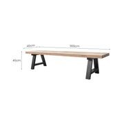 Sturdia Teak Bench Seat 300cm gallery detail image