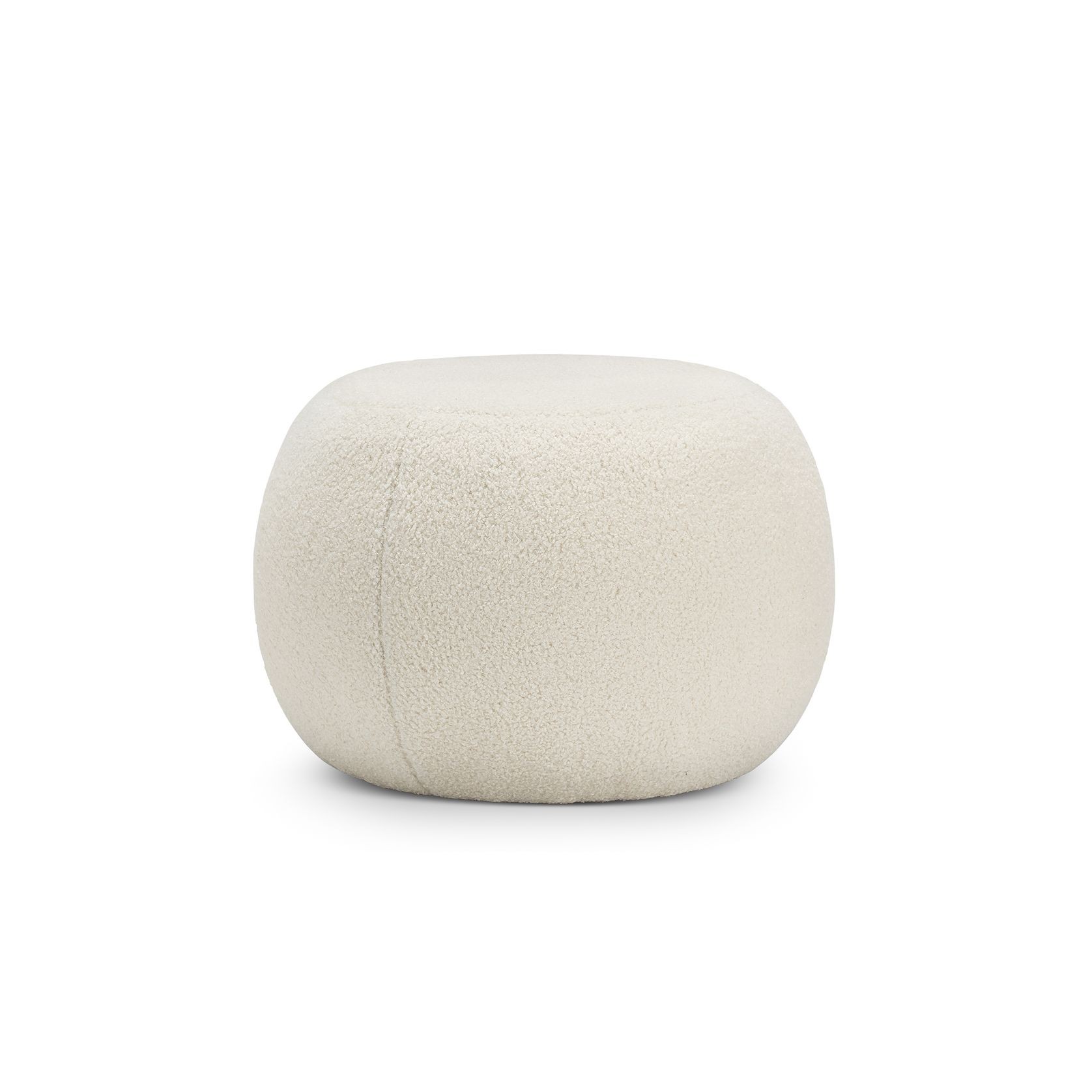 Venus Round Ottoman | Cream Bouclé gallery detail image