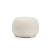 Venus Round Ottoman | Cream Bouclé gallery detail image