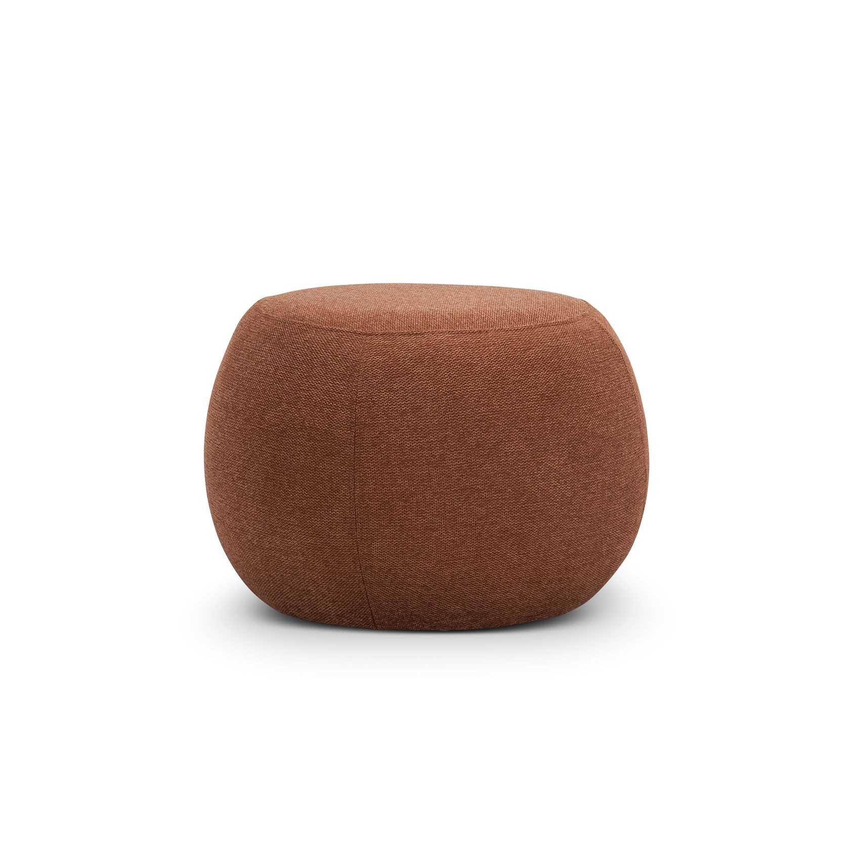 Venus Round Ottoman | Rust Orange gallery detail image