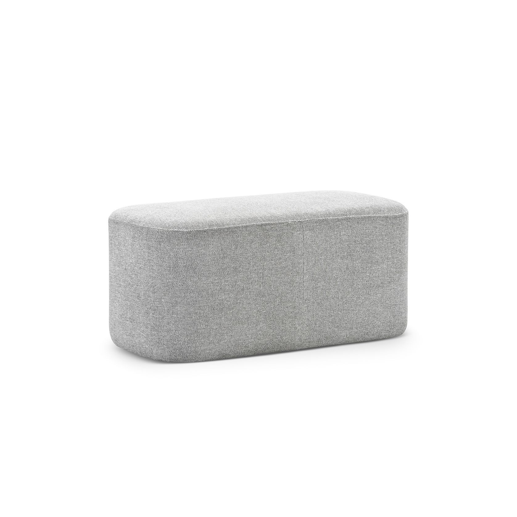 Podd Rectangle Ottoman Bench Stool | Hail Grey gallery detail image