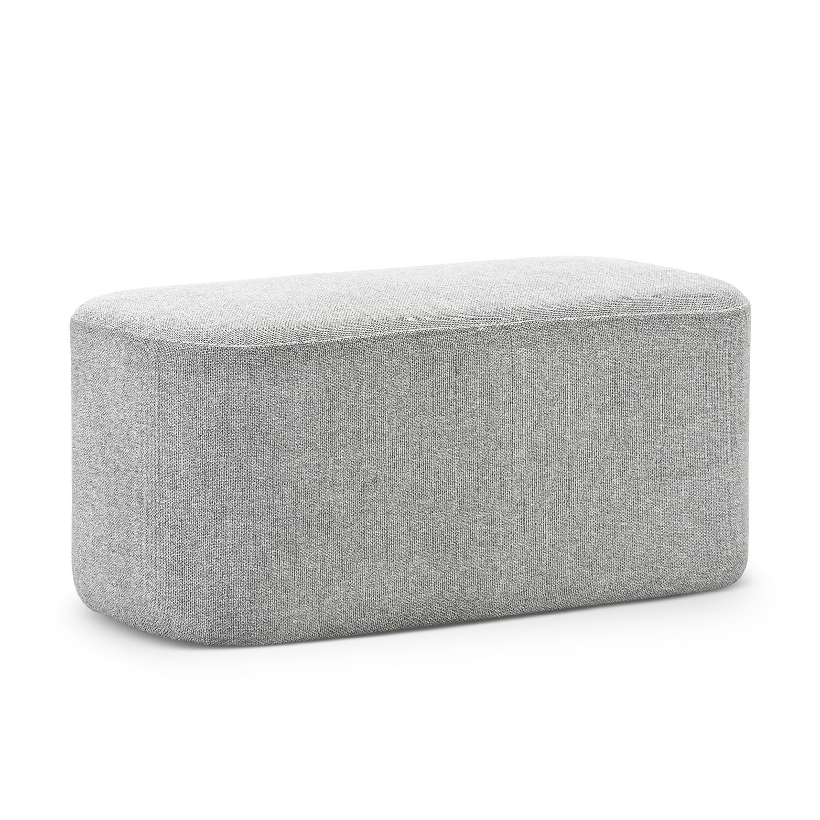 Podd Rectangle Ottoman Bench Stool | Hail Grey gallery detail image