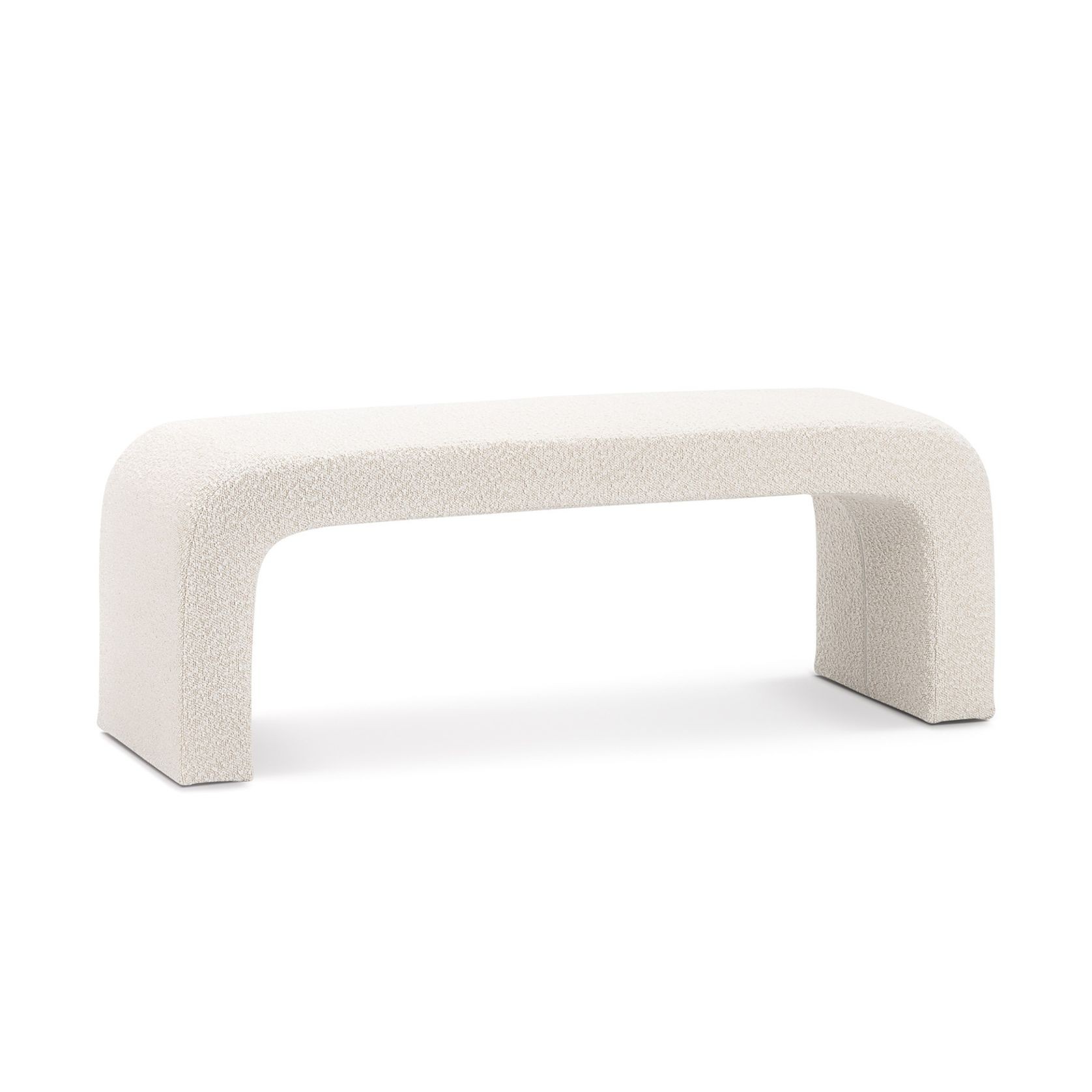 Harper 120cm Arch Bench Seat | Cream Bouclé gallery detail image
