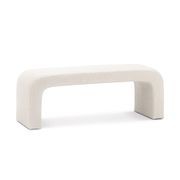 Harper 120cm Arch Bench Seat | Cream Bouclé gallery detail image