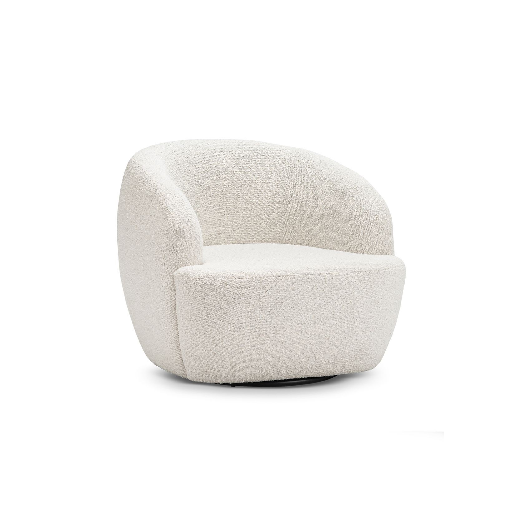 Cuddle Swivel Armchair | Cream Bouclé gallery detail image