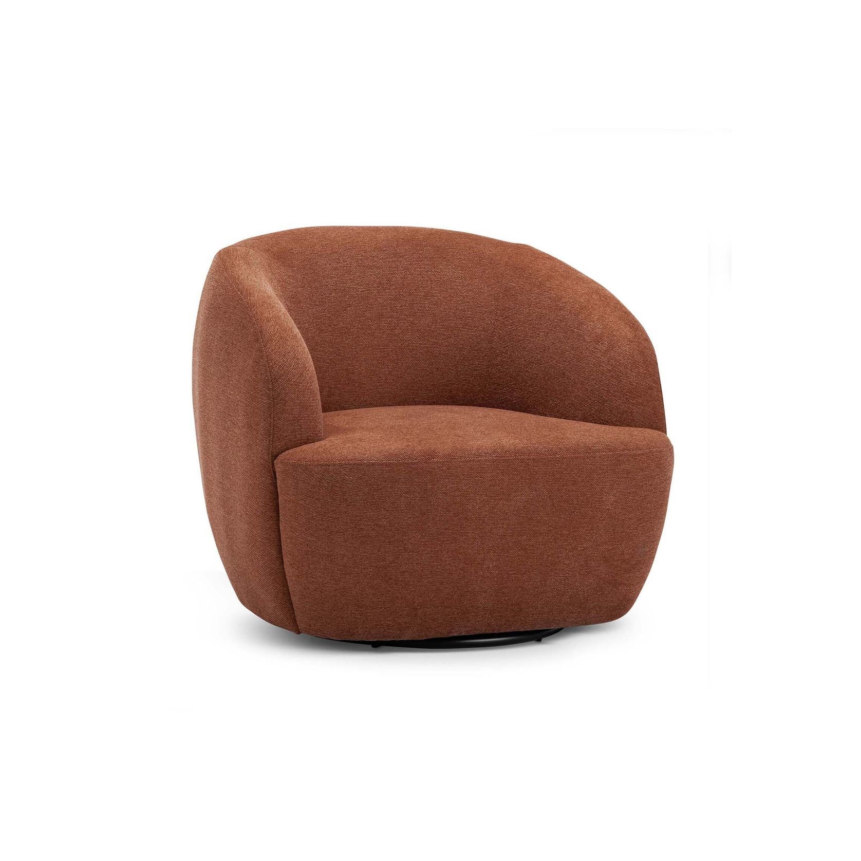 Cuddle Swivel Armchair | Rust Orange gallery detail image