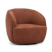 Cuddle Swivel Armchair | Rust Orange gallery detail image