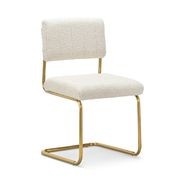 Myah Cantilever Dining Chair | Cream Bouclé & Gold gallery detail image