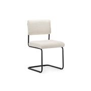 Myah Cantilever Dining Chair | Cream Bouclé & Black gallery detail image