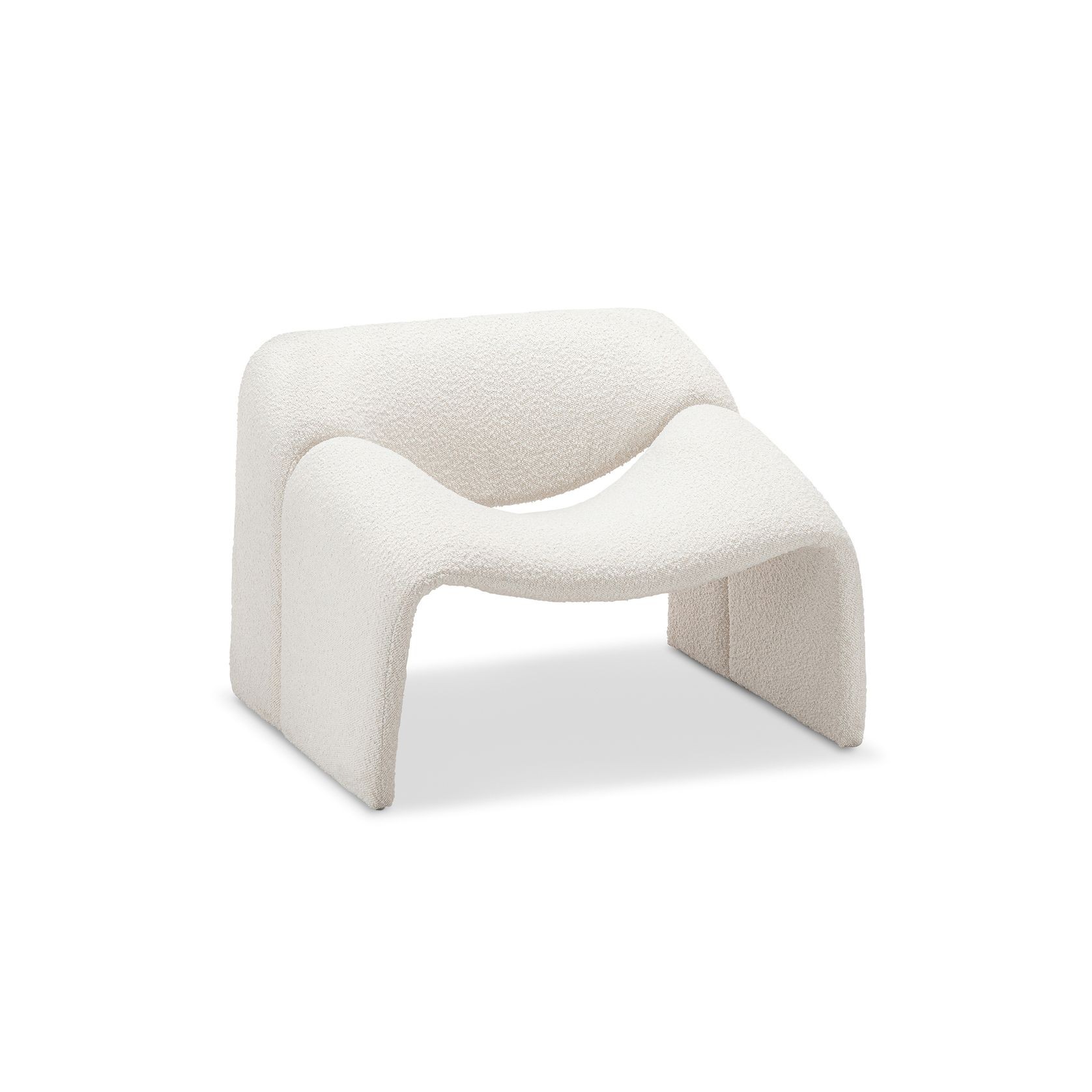 Wavee Groove Armchair | Cream Bouclé gallery detail image