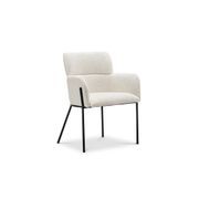 Kalia Bouclé Dining Chair | Cream & Black gallery detail image