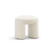 Remi Round Ottoman Stool | Teddy Cream gallery detail image
