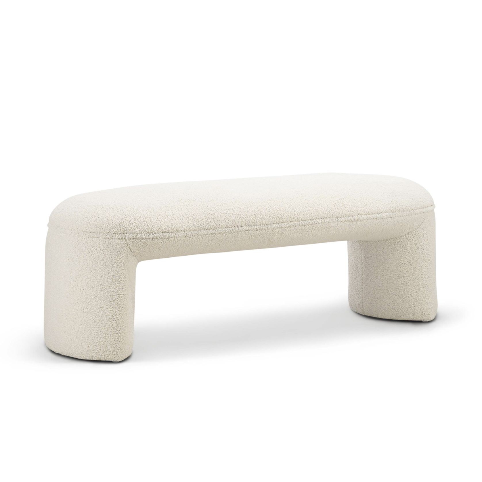 Remi 120cm Bench Seat | Teddy Cream gallery detail image