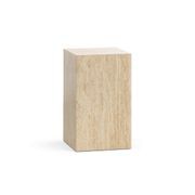 Cubie Plinth Small | Cream Travertine gallery detail image