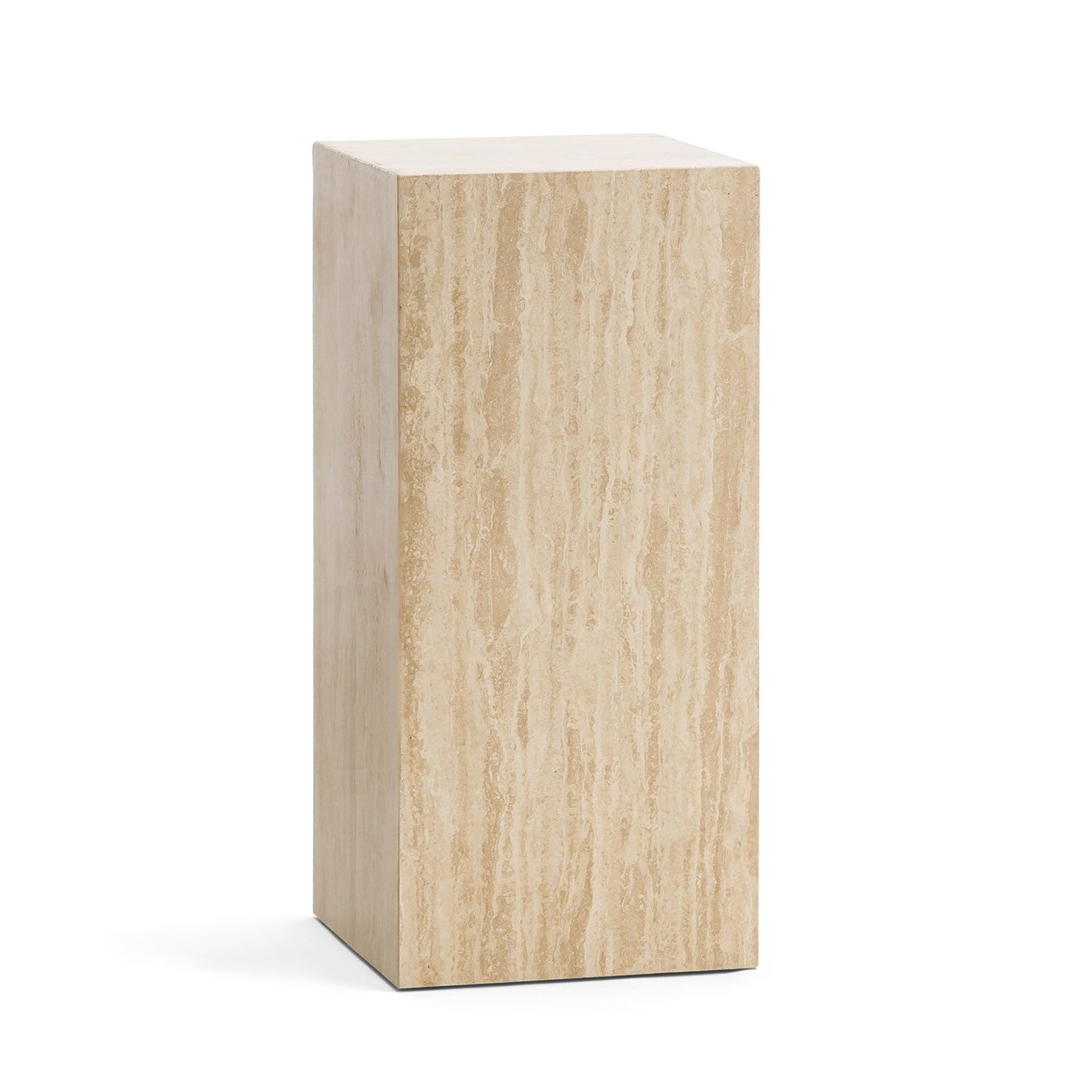 Cubie Plinth Medium | Cream Travertine gallery detail image