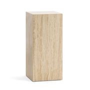 Cubie Plinth Medium | Cream Travertine gallery detail image