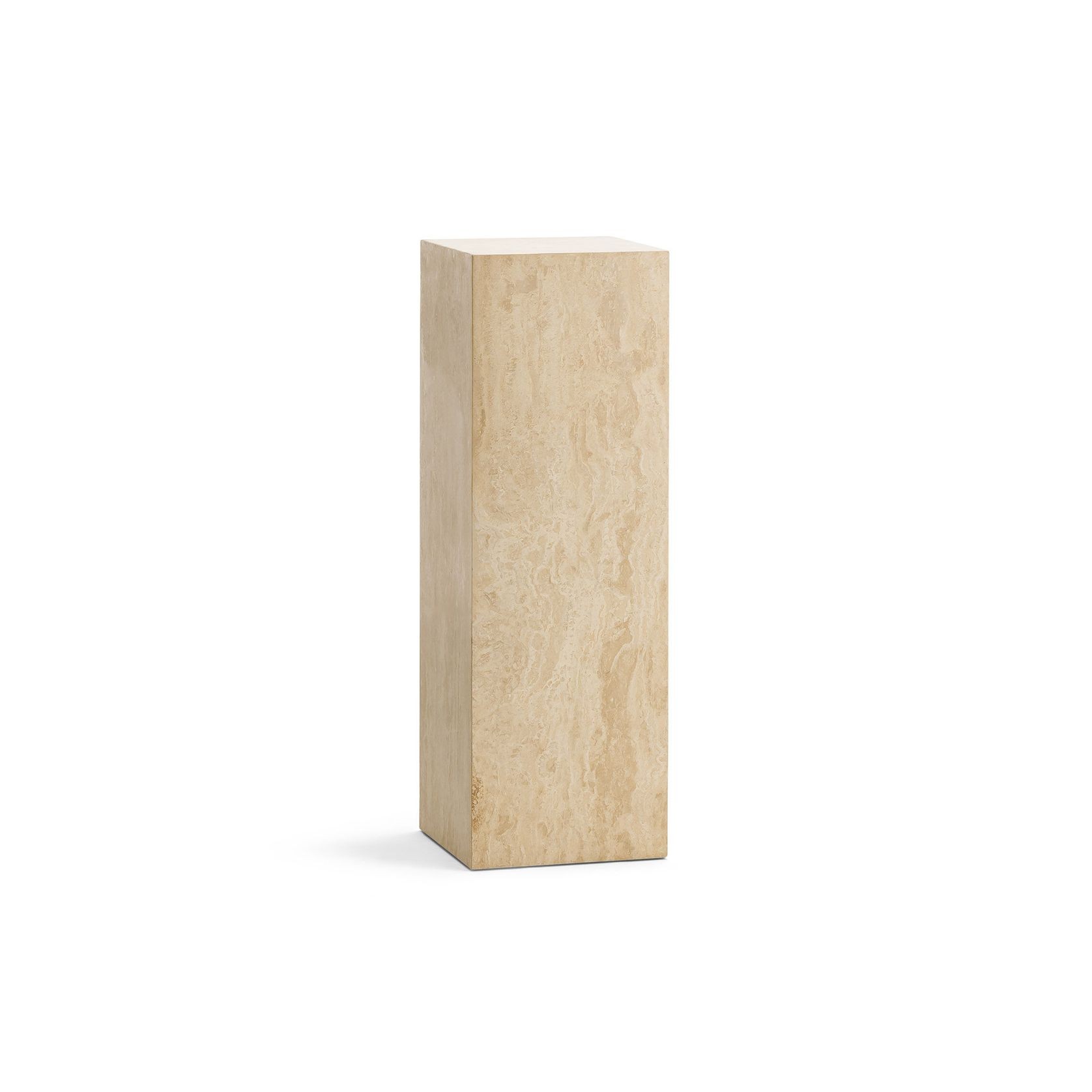 Cubie Plinth Tall | Cream Travertine gallery detail image