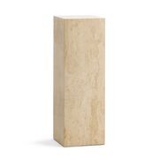 Cubie Plinth Tall | Cream Travertine gallery detail image