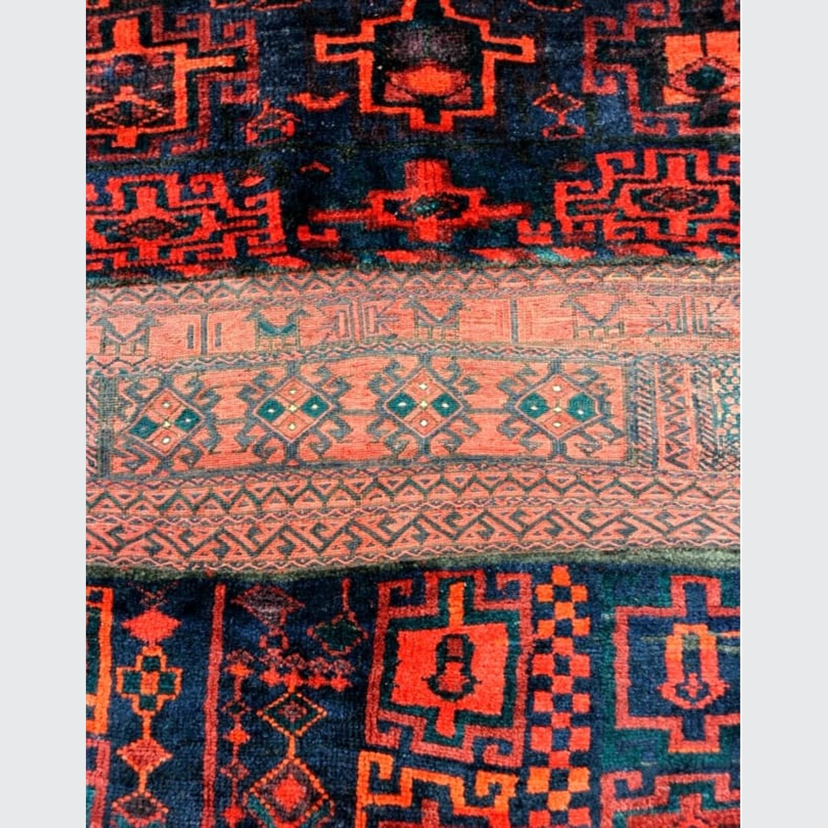 Bakhtiari Saddle Bag Rug 225x109cm gallery detail image