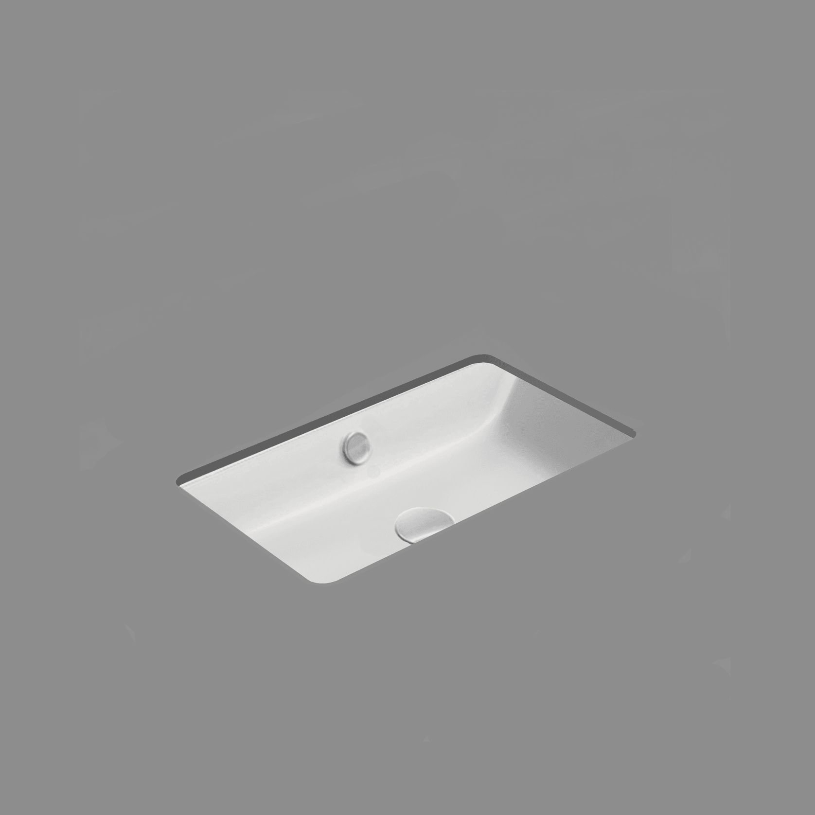 Kube X 60 Undermount Basin Gloss White gallery detail image