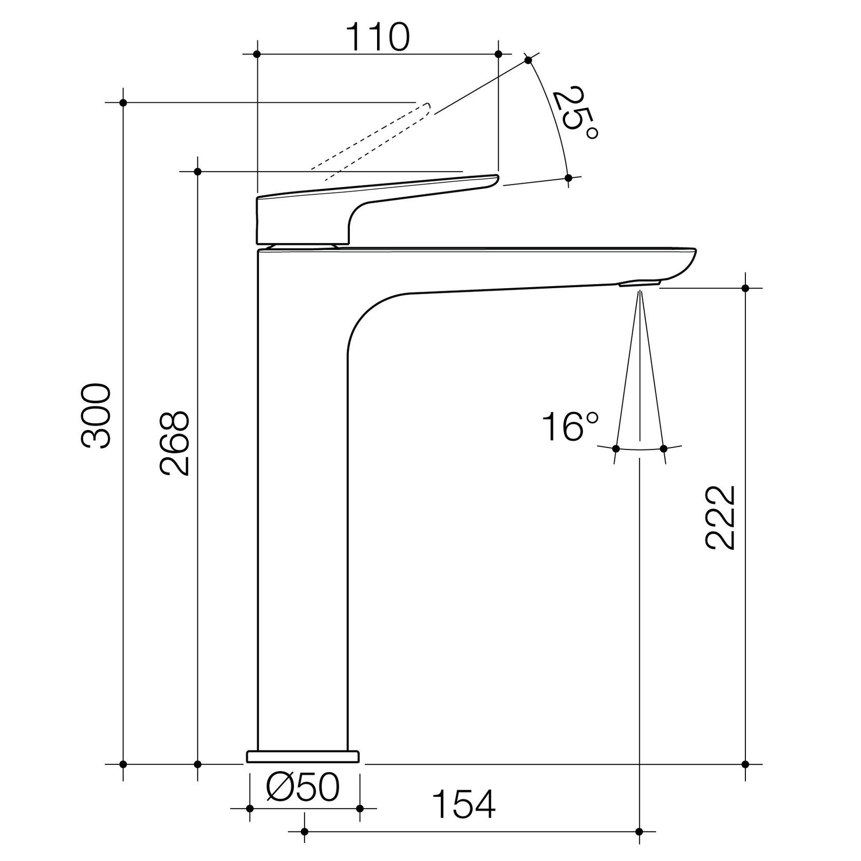 Contura II Tower Basin Mixer  | Brushed Nickel gallery detail image