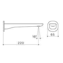 Contura II Basin/Bath Outlet 220mm  | Brushed Nickel gallery detail image