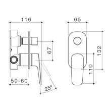 Contura II Bath/Shower Mixer with Diverter  | Matte Black gallery detail image