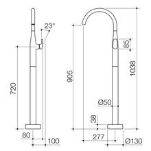 Contura II Freestanding Bath Filler | Brushed Bronze gallery detail image