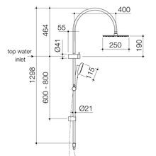 Contura II Rail Shower with Overhead  | Brushed Nickel gallery detail image