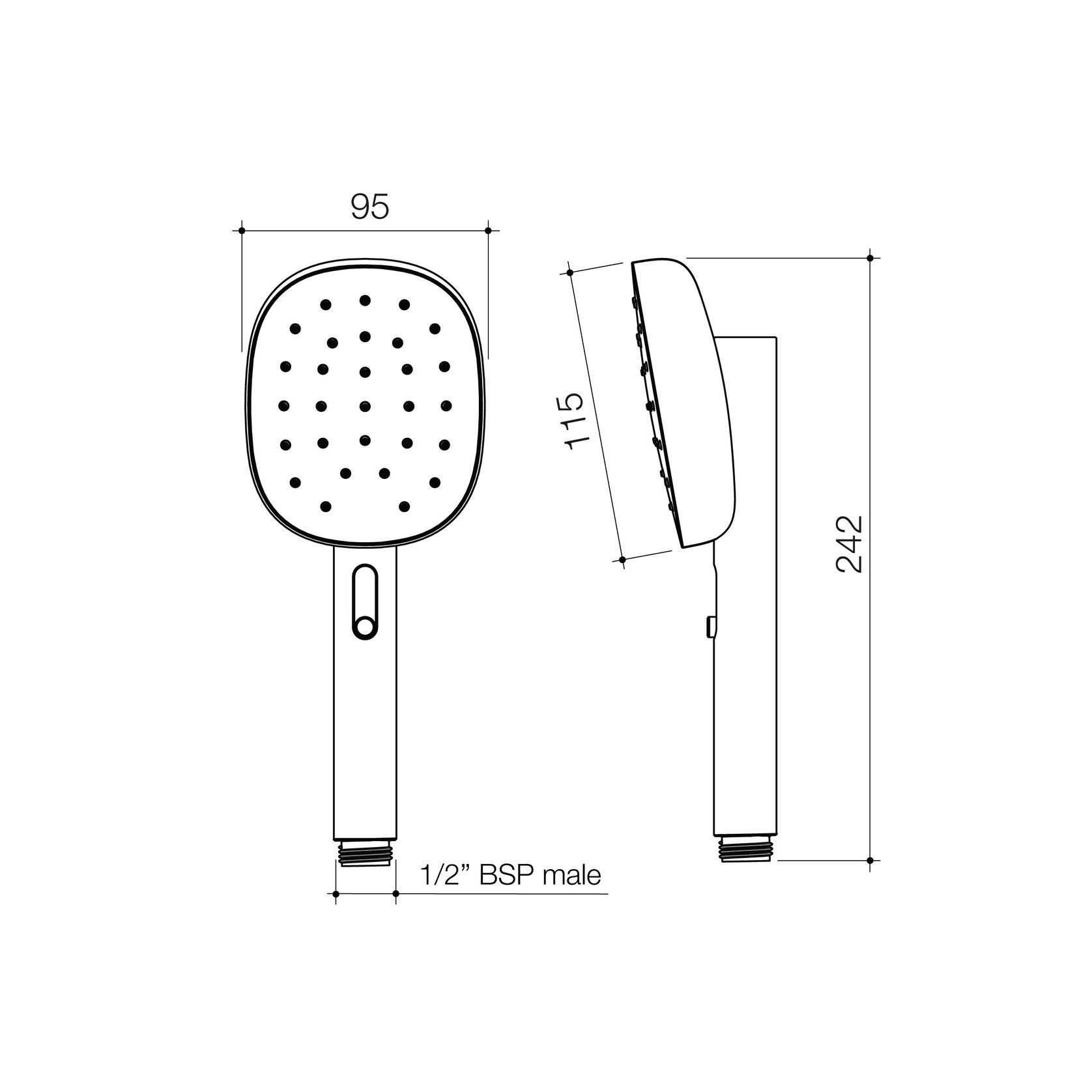 Contura II Handset  | Chrome gallery detail image