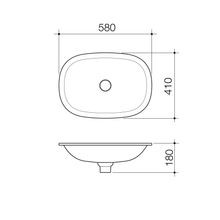 Contura II Undercounter Basin  | Matte Clay gallery detail image