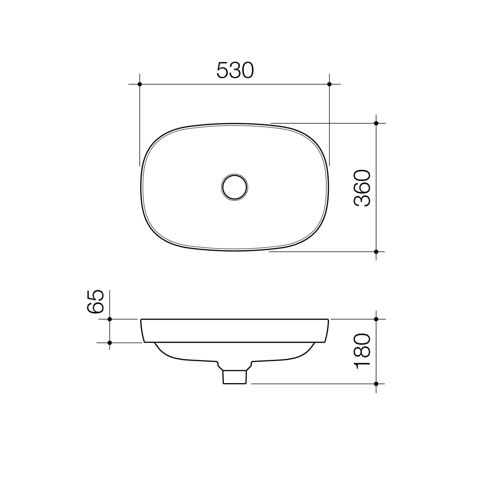 Contura II 530mm Inset Basin | Matte Clay gallery detail image