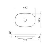 Contura II 530mm Inset Basin | Matte White gallery detail image