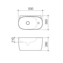 Contura II Hand Wall Basin (1 Tap Hole)  | Matte Clay gallery detail image