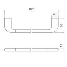 Contura II 820mm Single Towel Rail | Brushed Nickel gallery detail image