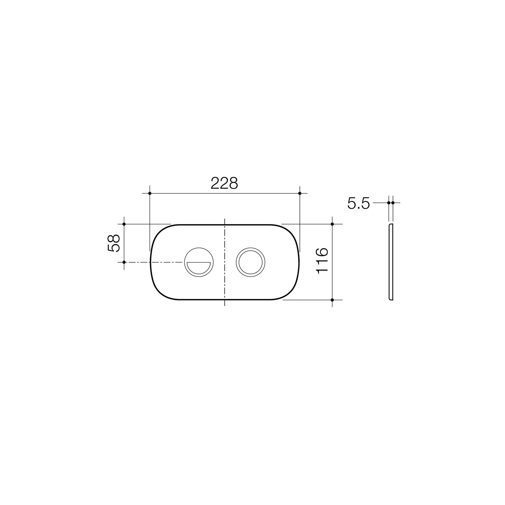 Contura II Invisi Series II® Round DC Dual Flush Button Panel | Brushed Bronze gallery detail image