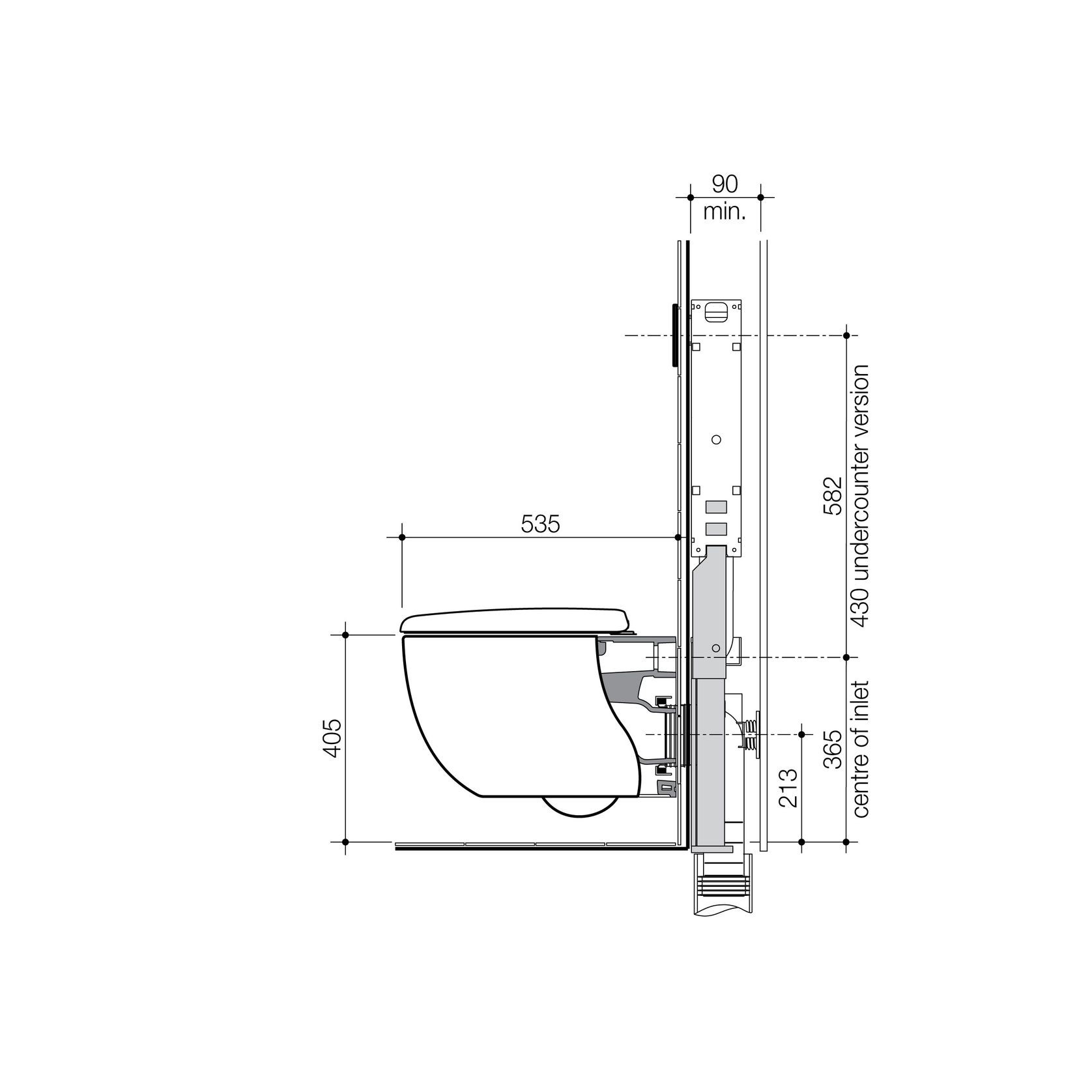 Contura II Cleanflush® Wall Hung Invisi Series II® Suite GermGard® SBW  | Matte White gallery detail image