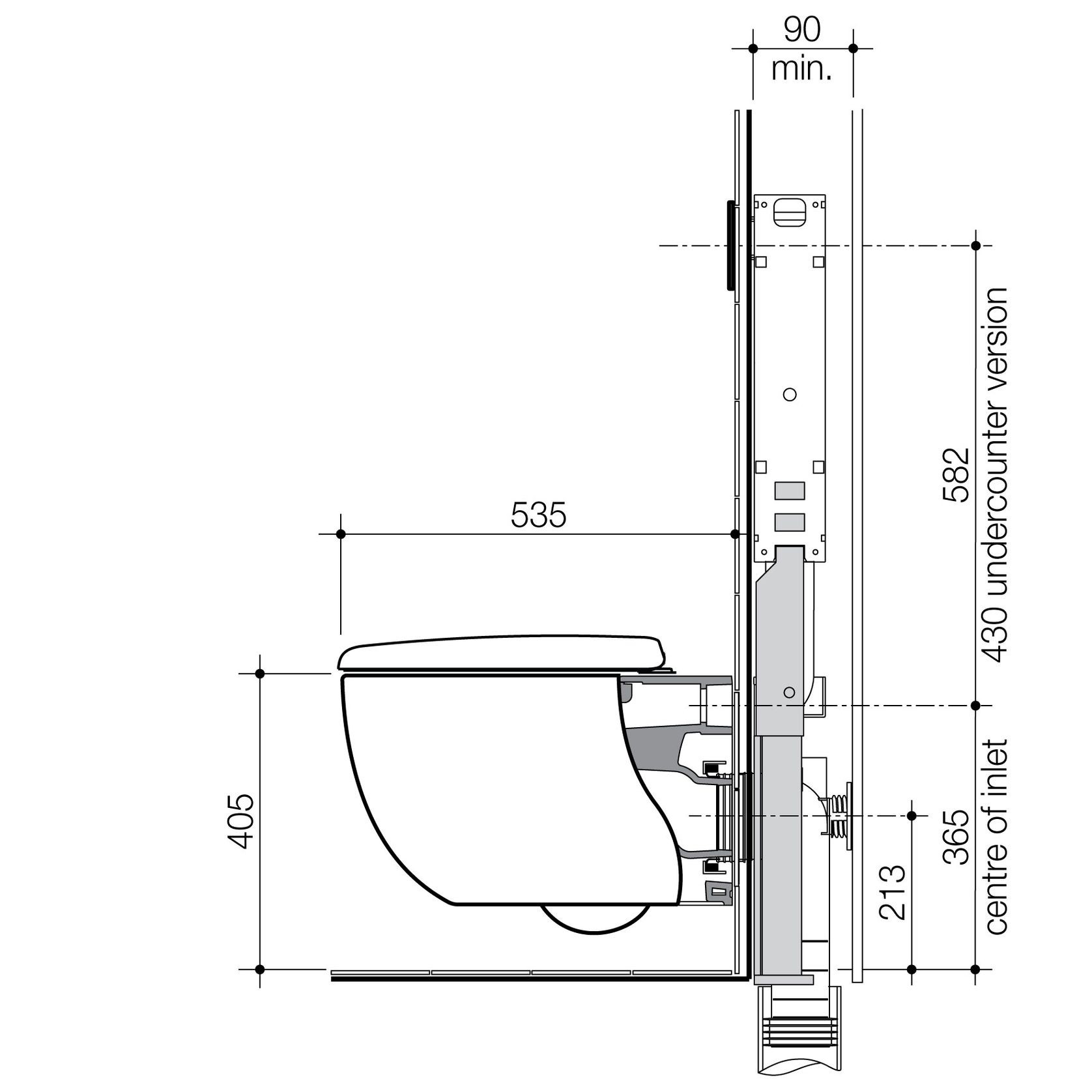 Contura II Cleanflush® Wall Hung Invisi Series II® Suite GermGard® UC | Matte White gallery detail image