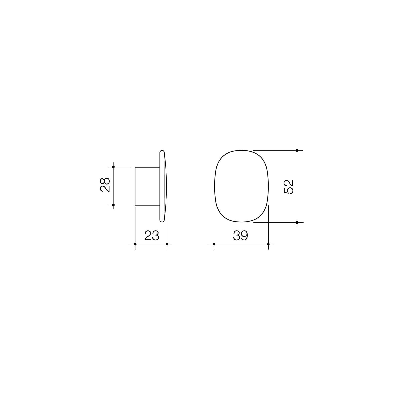 Contura II Robe Hook - Small | Matte Black gallery detail image