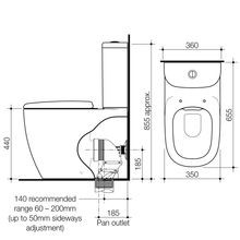 Contura II Cleanflush® Wall Faced Close Coupled BE Suite  | White gallery detail image