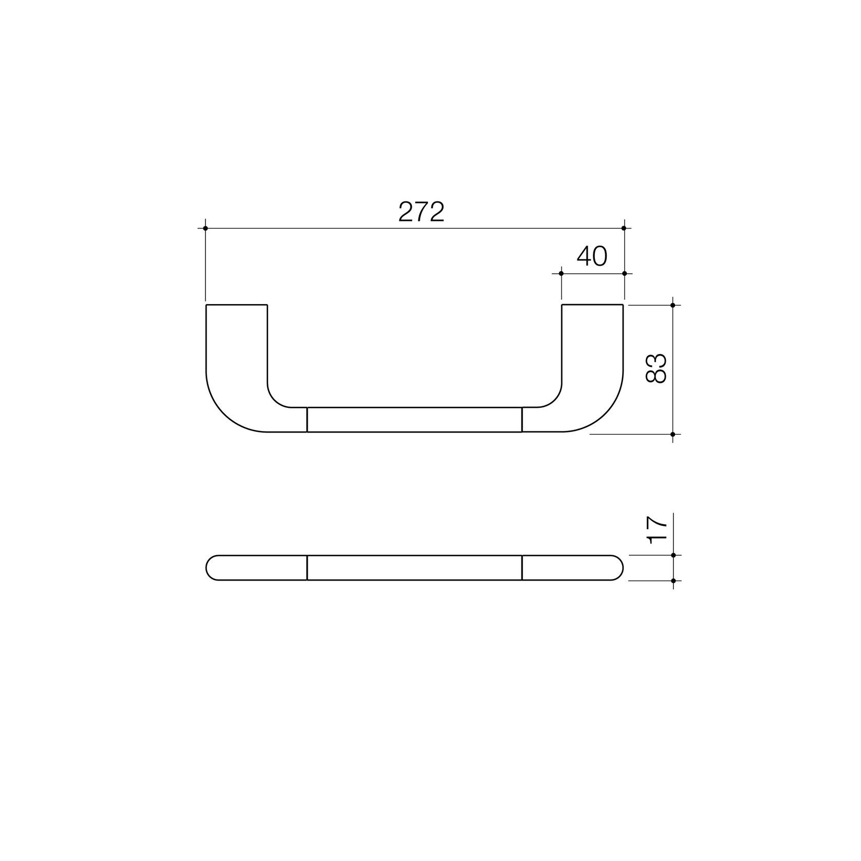 Contura II Hand Towel Rail  | Brushed Nickel gallery detail image