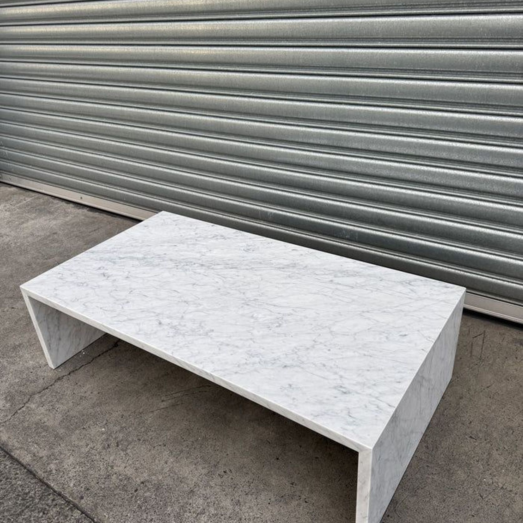 Waterfall Coffee Table - Carrara Marble | Natural Stone Co. gallery detail image