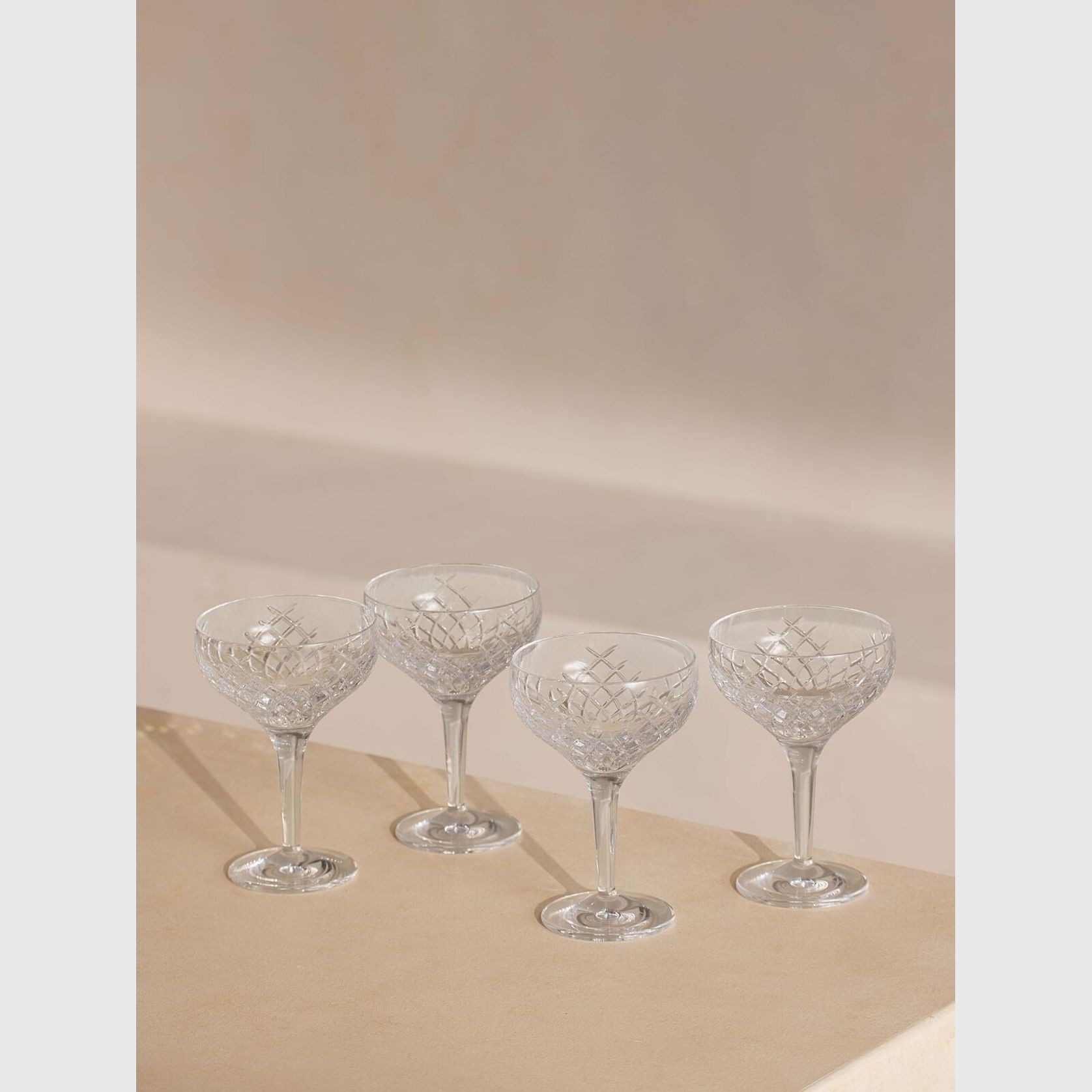 Soho Home | Barwell Cut Crystal Champagne Coup | Set 4 gallery detail image