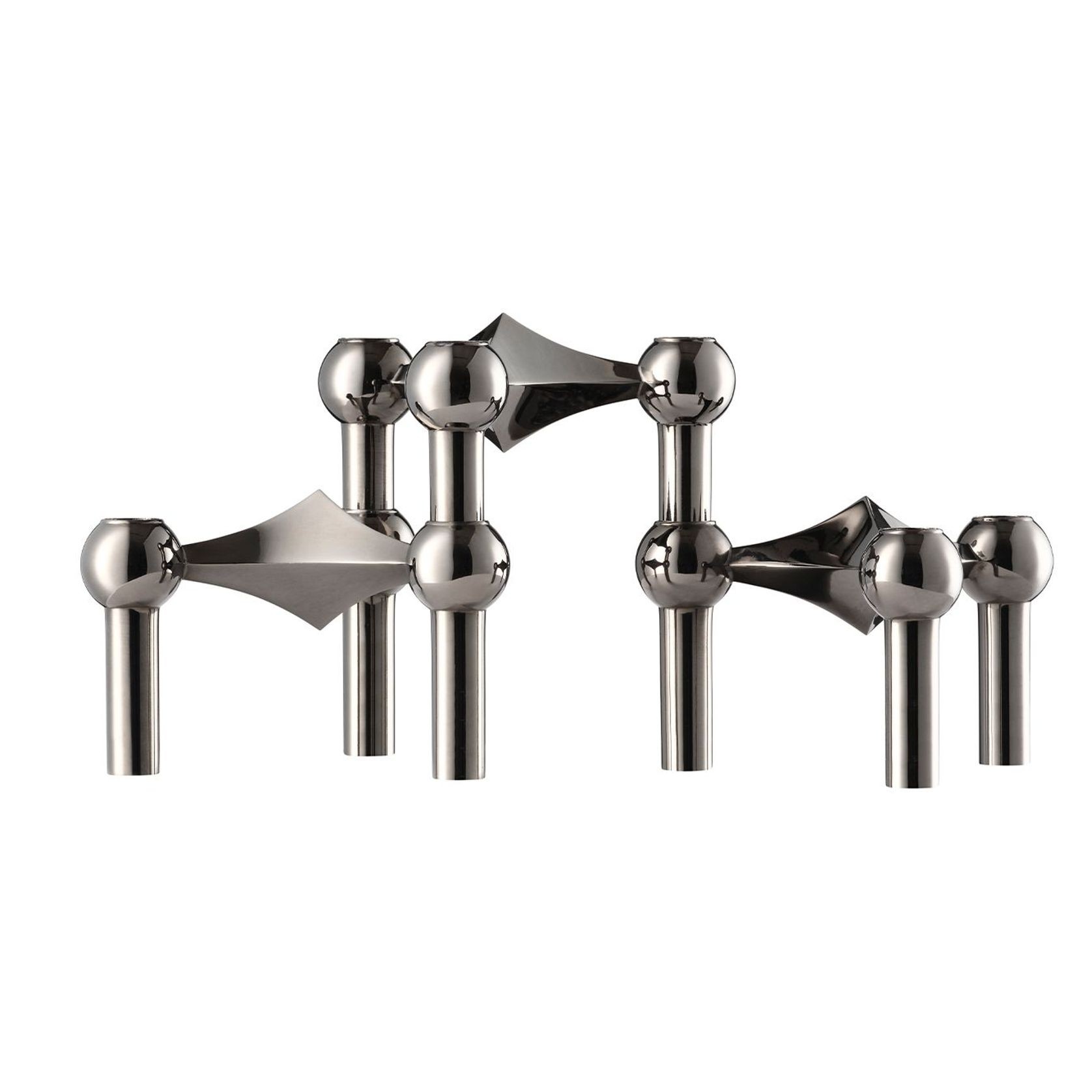 Stoff Nagel Candle Holders – Black Chrome 3 Pack gallery detail image
