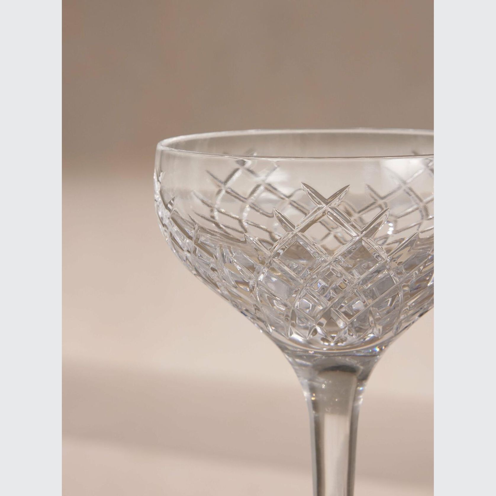 Soho Home | Barwell Cut Crystal Champagne Coup | Set 4 gallery detail image