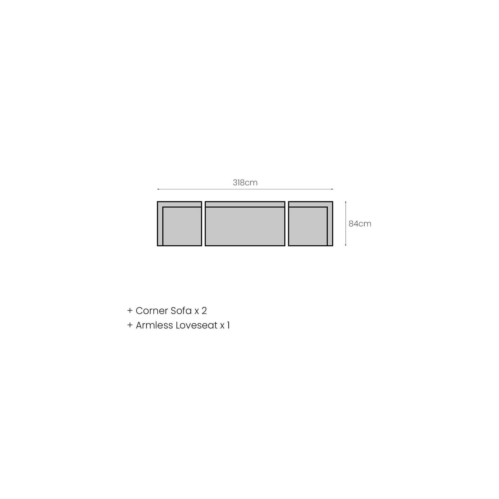 Sandpiper 2.0 Outdoor Three Seater gallery detail image